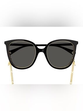 Gucci Women Black Sunglasses with Chains NEW